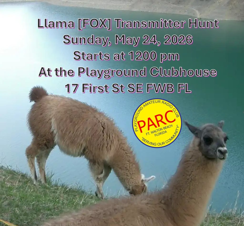 Llama [FOX] Transmitter Hunt – May 24, 2026 @ 1200pm! – PARC | Ham Radio