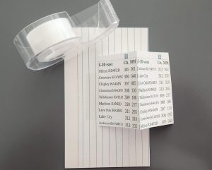 Attach tables to index cards and use them when you get onto an interstate. Then, press the up/down buttons as you reach the mile markers it shows!